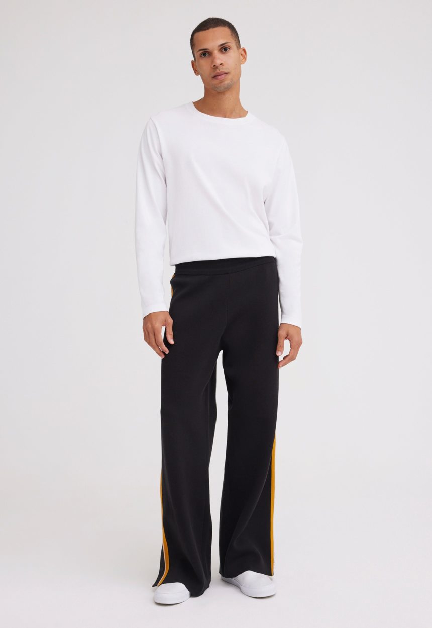 Jac + Jack NAGNATA Side Snap Track Pant - Black/Turmeric