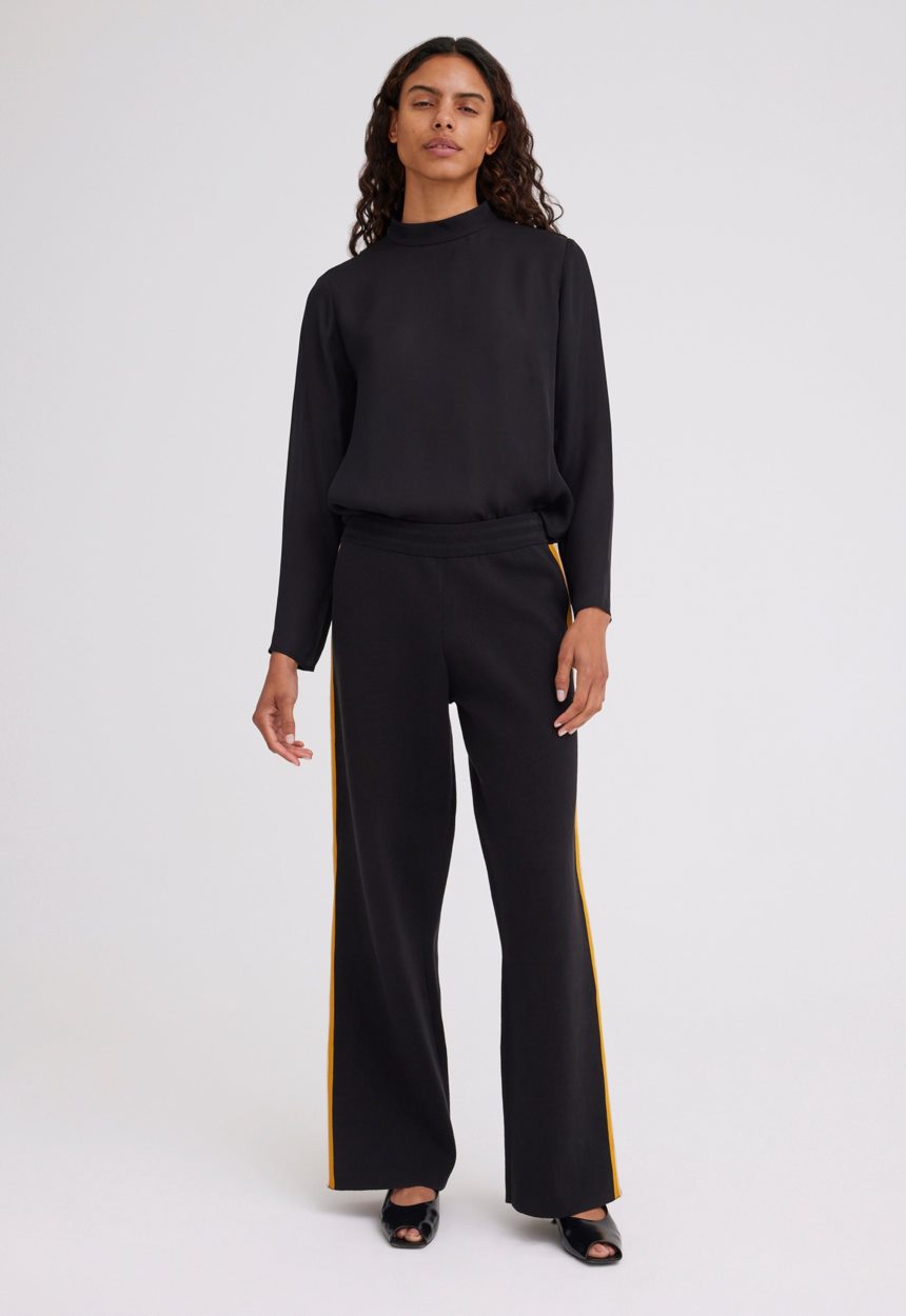 Jac + Jack NAGNATA Side Snap Track Pant - Black/Turmeric