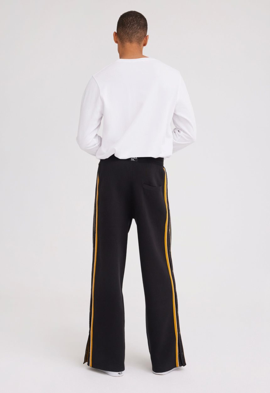 Jac + Jack NAGNATA Side Snap Track Pant - Black/Turmeric