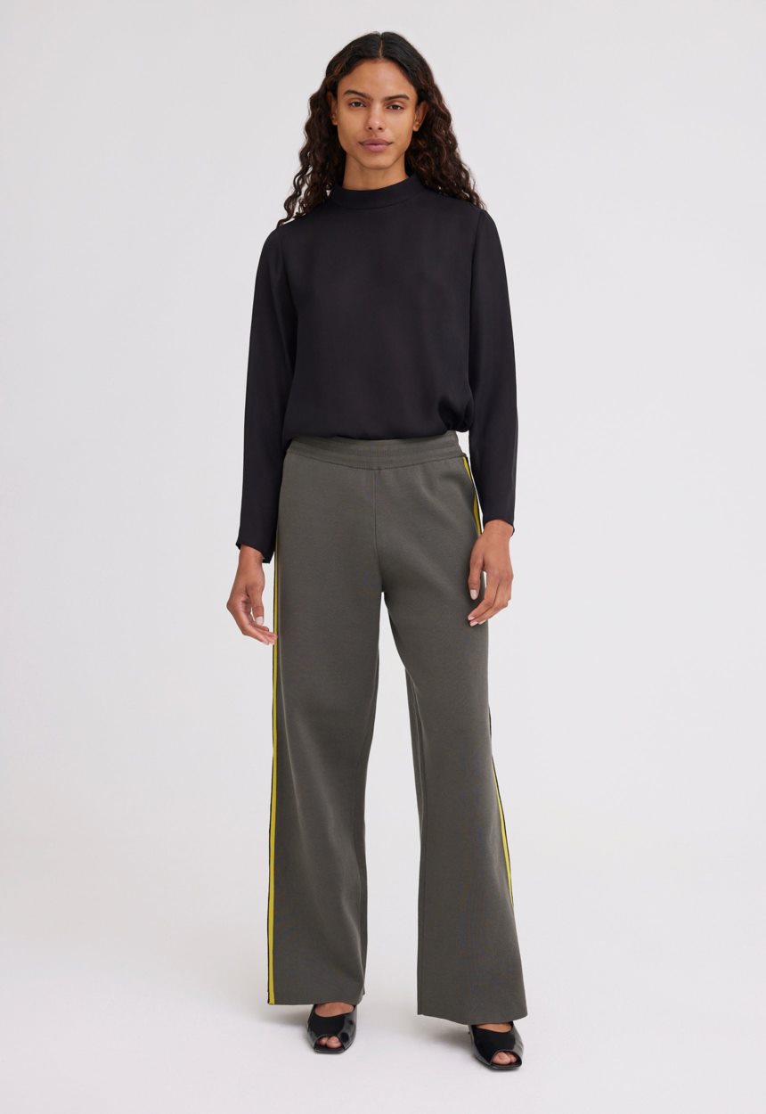 Jac + Jack NAGNATA Side Snap Track Pant - Forest/Chartreuse