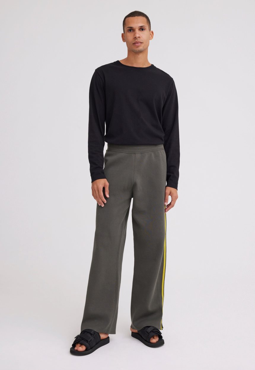 Jac + Jack NAGNATA Side Snap Track Pant - Forest/Chartreuse