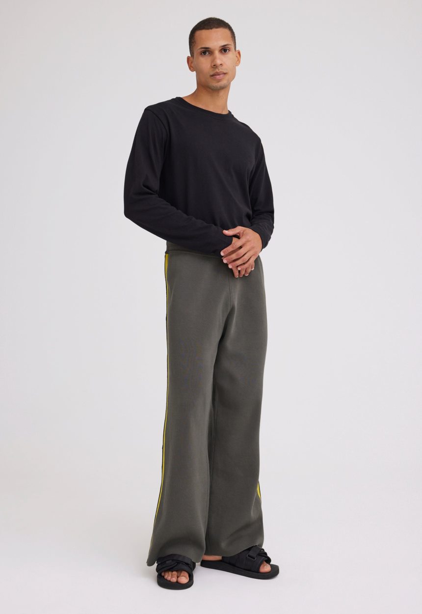 Jac + Jack NAGNATA Side Snap Track Pant - Forest/Chartreuse