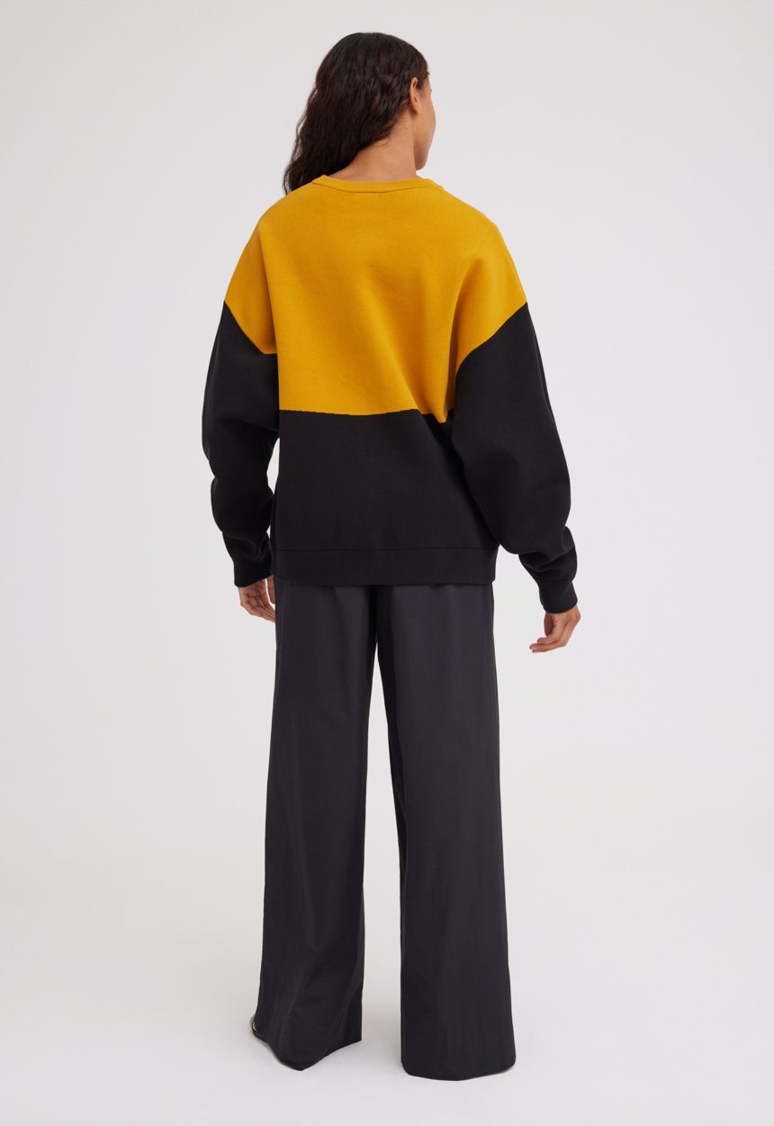 Jac + Jack NAGNATA Balance Crew Neck - Black/Turmeric