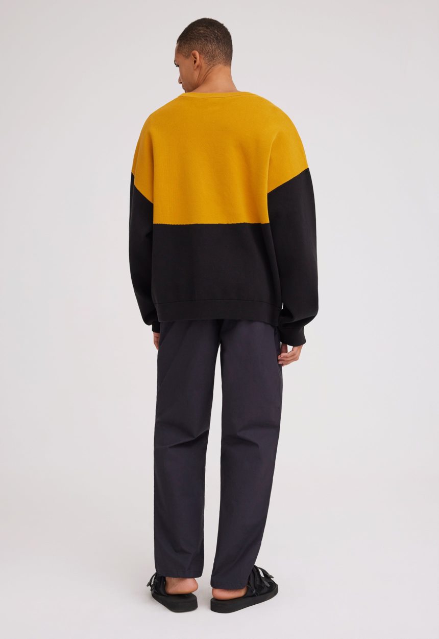 Jac + Jack NAGNATA Balance Crew Neck - Black/Turmeric