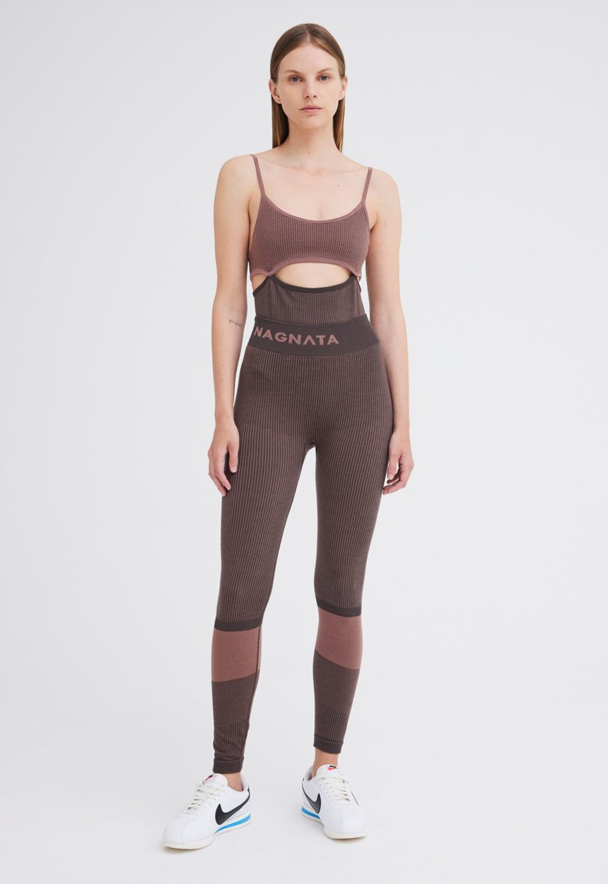 Jac + Jack NAGNATA Rib Legging - Chocolate Brown