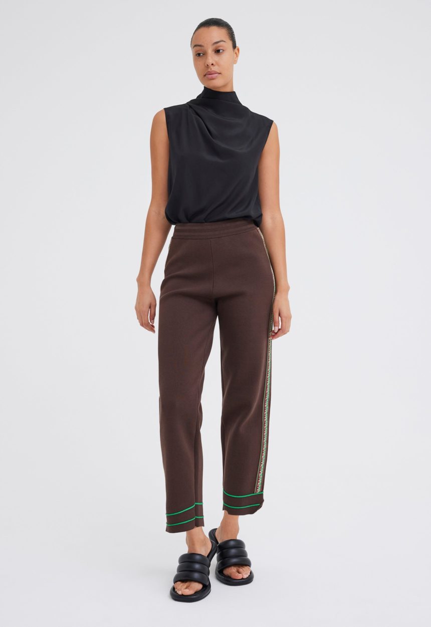 Jac + Jack NAGNATA Symbol Track Pant - Chocolate Brown