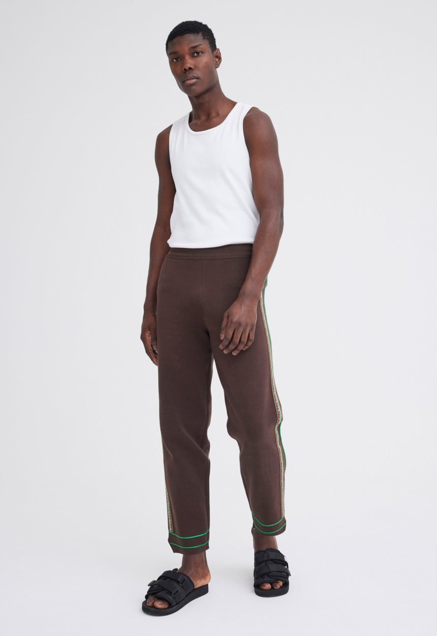 Jac + Jack NAGNATA Symbol Track Pant - Chocolate Brown