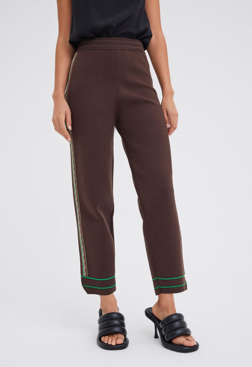 Jac + Jack NAGNATA Symbol Track Pant - Chocolate Brown