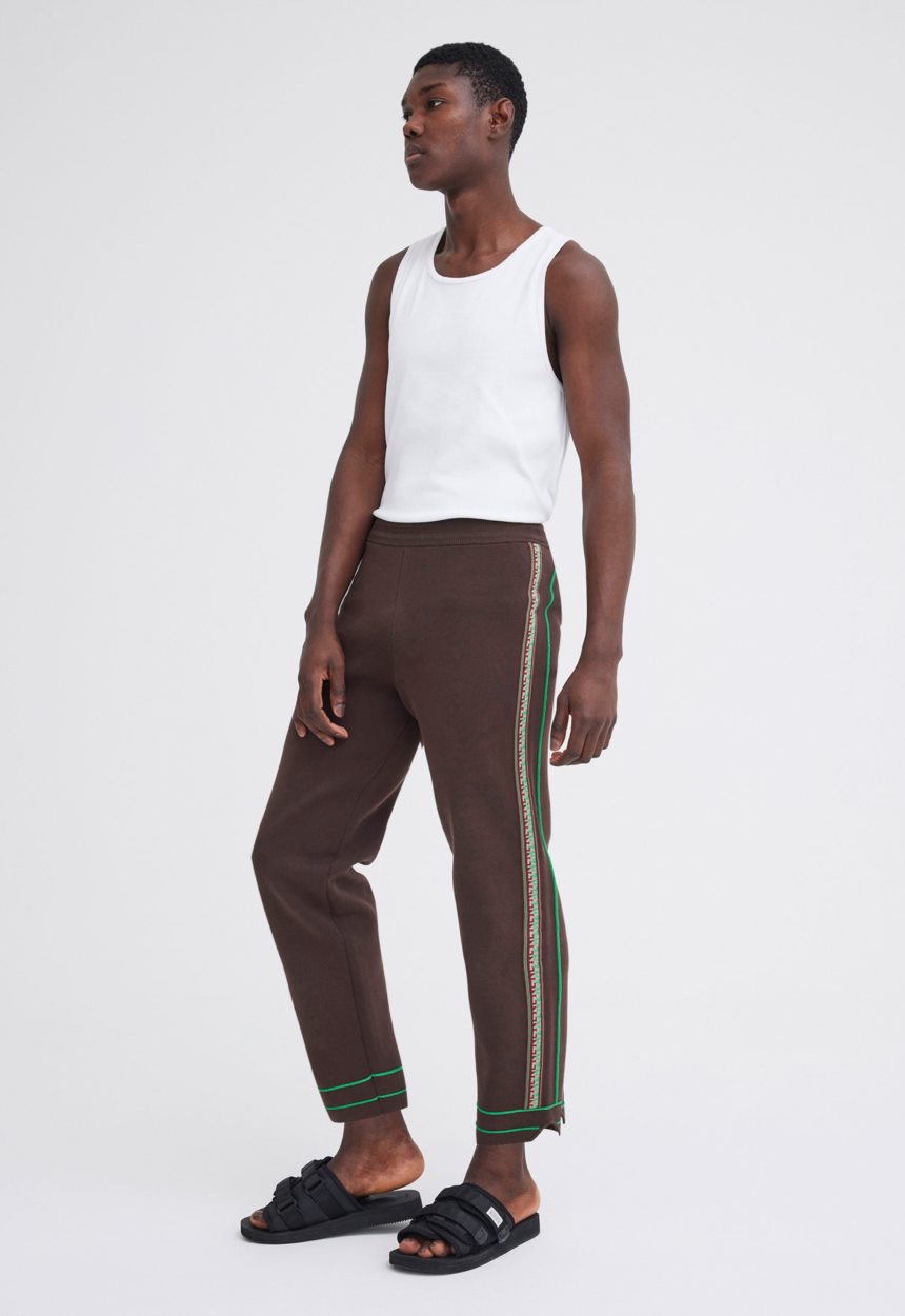 Jac + Jack NAGNATA Symbol Track Pant - Chocolate Brown