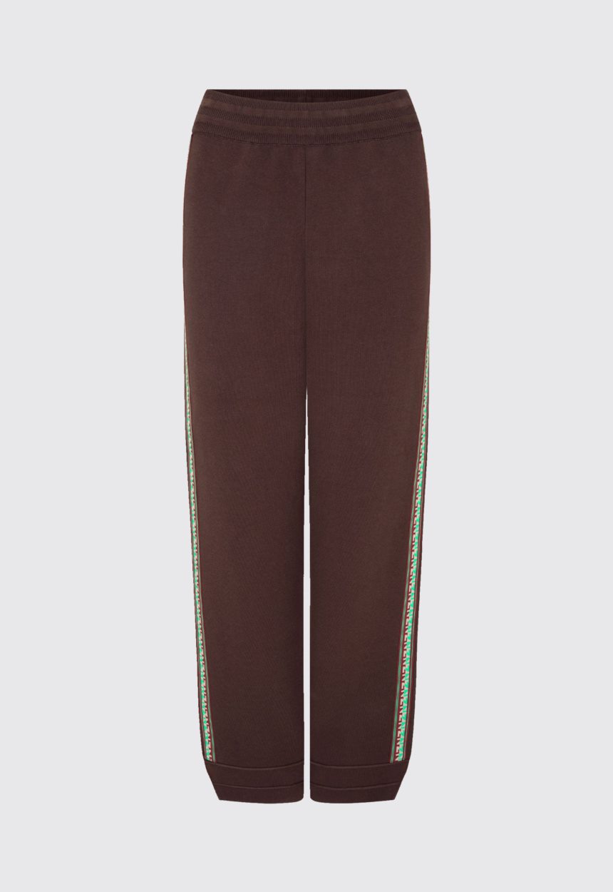 Jac + Jack NAGNATA Symbol Track Pant - Chocolate Brown