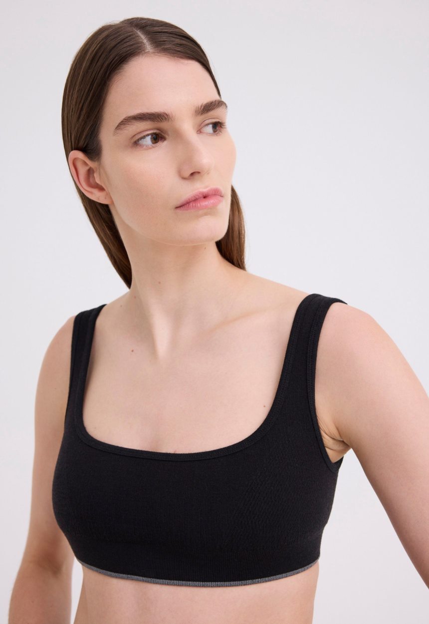 Jac + Jack NAGNATA Classic Wool Bralet - Black