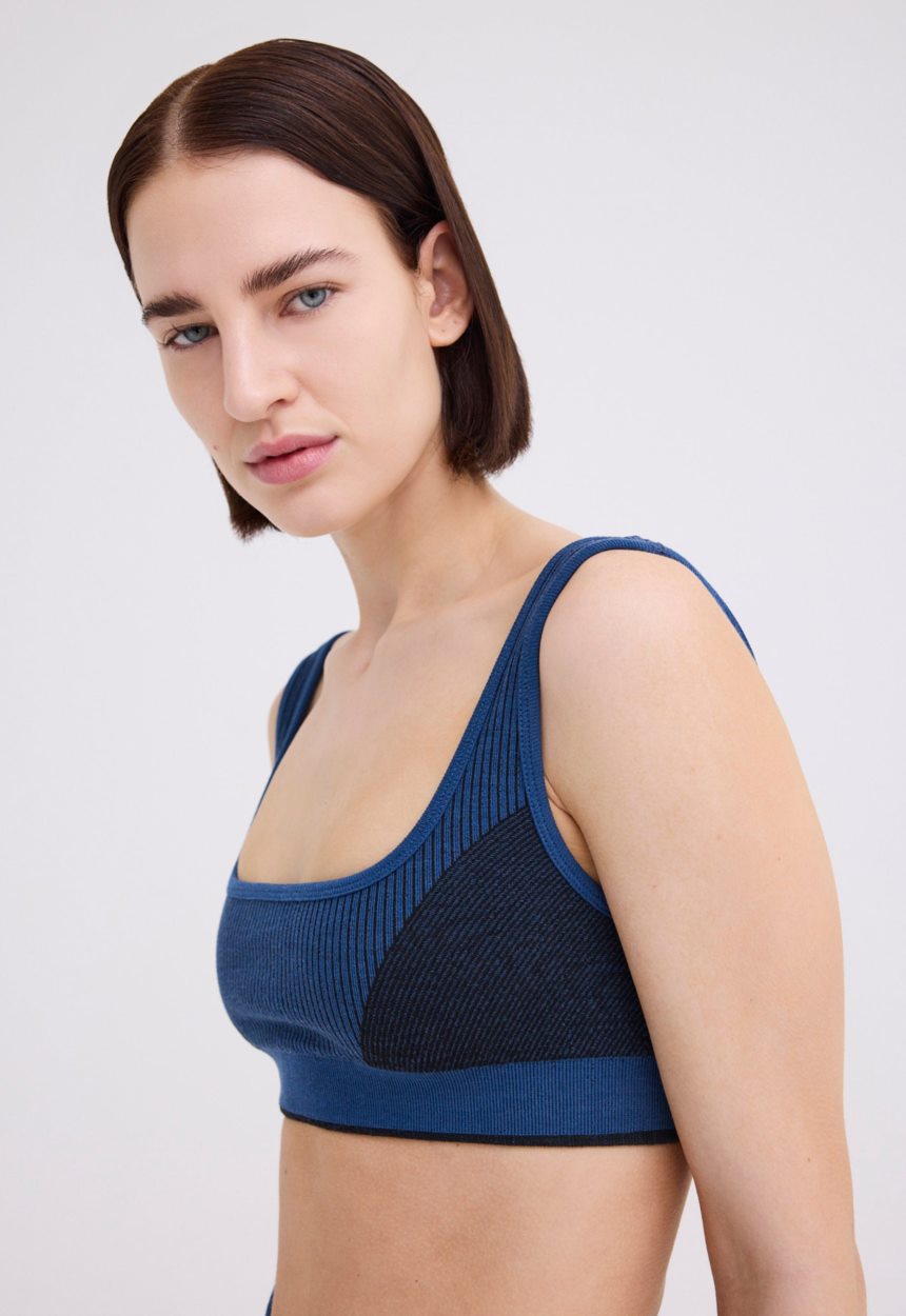 Jac + Jack NAGNATA Classic Wool Bralet - Ocean Blue