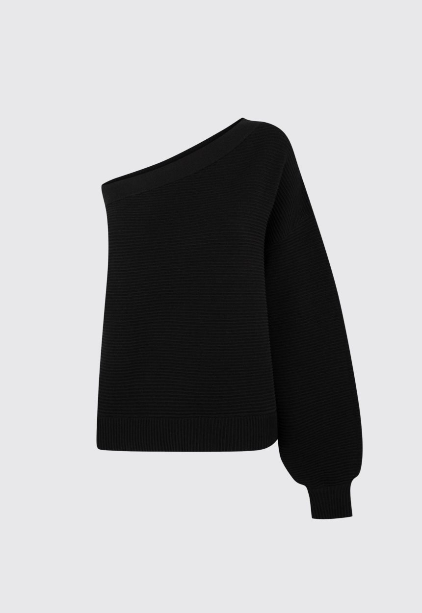 Jac + Jack NAGNATA Organic Asym Sweater - Black