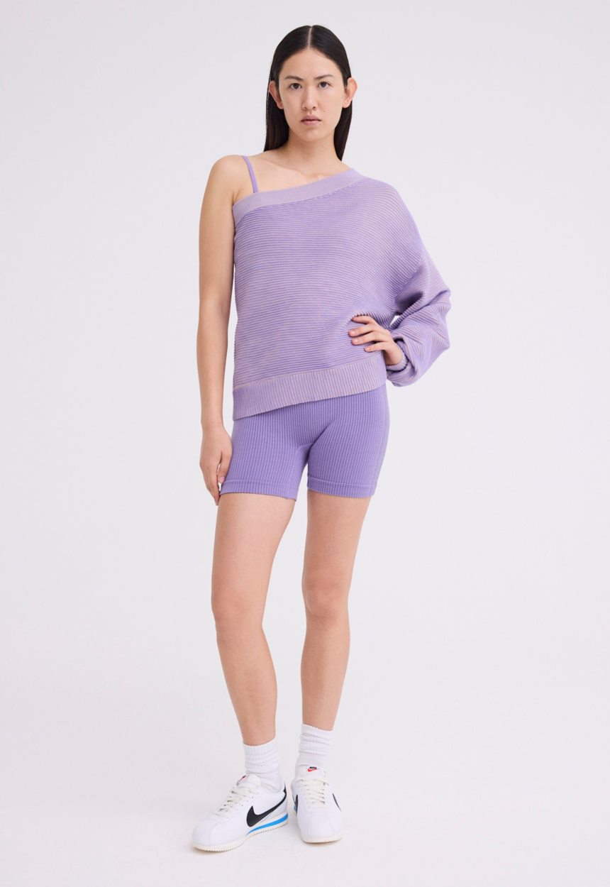 Jac + Jack NAGNATA Organic Asym Sweater - Iris Purple