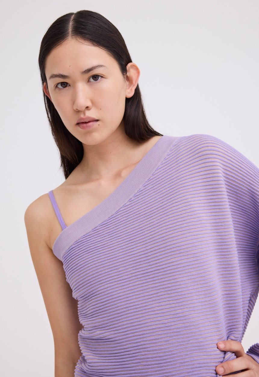 Jac + Jack NAGNATA Organic Asym Sweater - Iris Purple