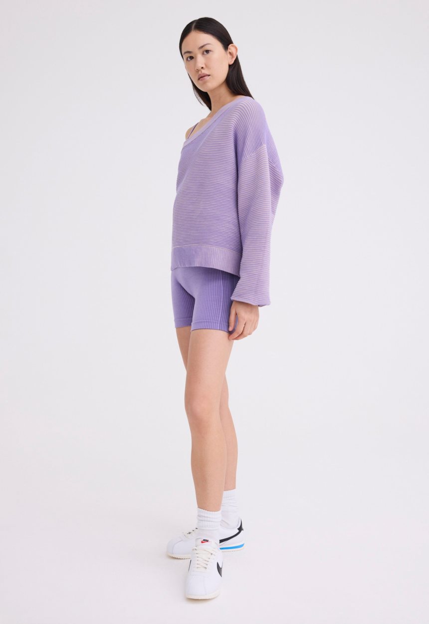 Jac + Jack NAGNATA Organic Asym Sweater - Iris Purple