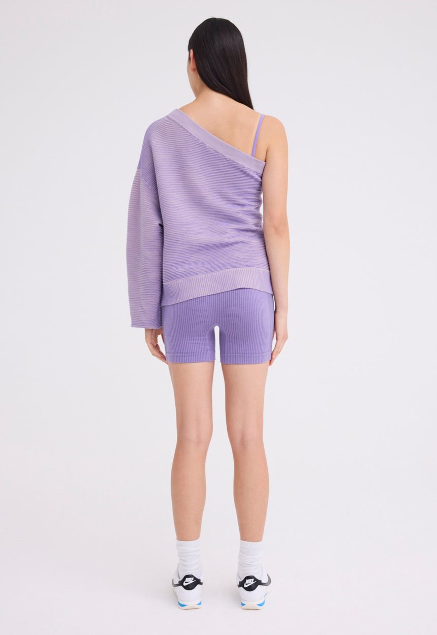 Jac + Jack NAGNATA Organic Asym Sweater - Iris Purple