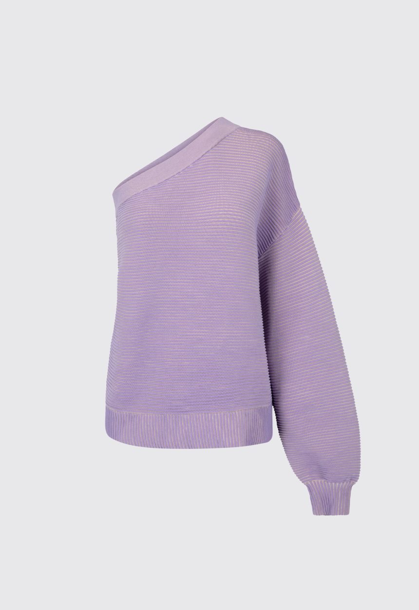 Jac + Jack NAGNATA Organic Asym Sweater - Iris Purple