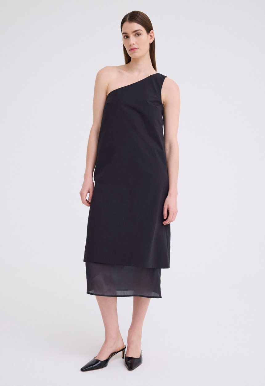 Jac + Jack Incline One Shoulder Dress - Black