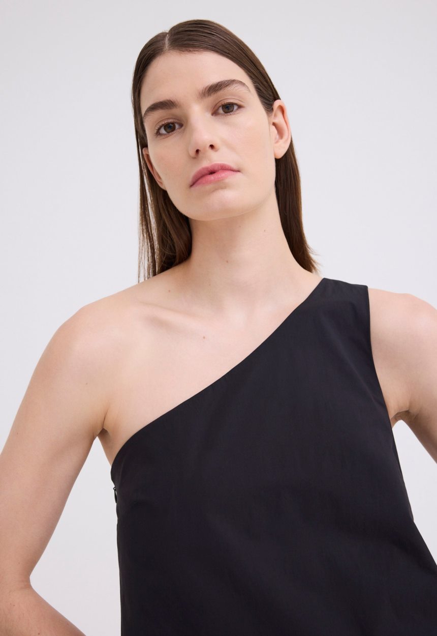 Jac + Jack Incline One Shoulder Dress - Black