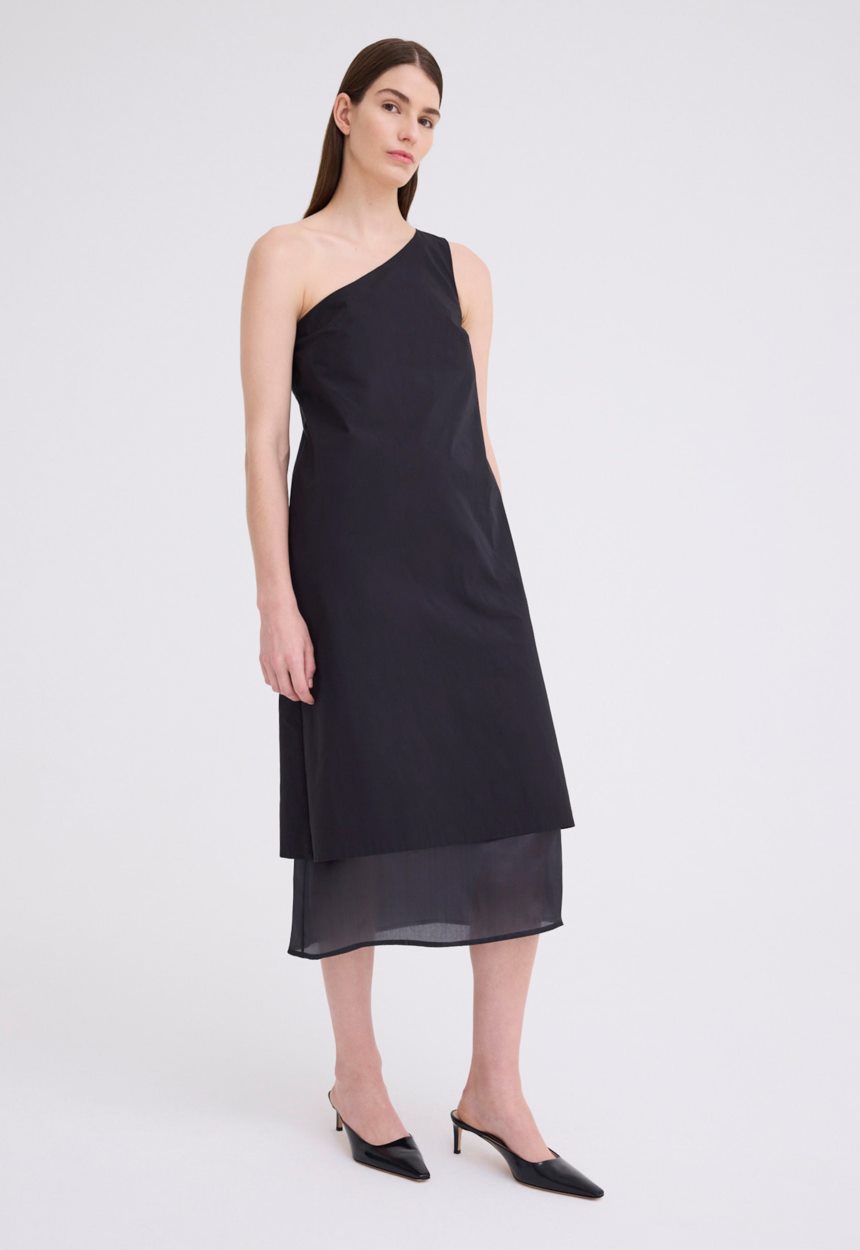 Jac + Jack Incline One Shoulder Dress - Black