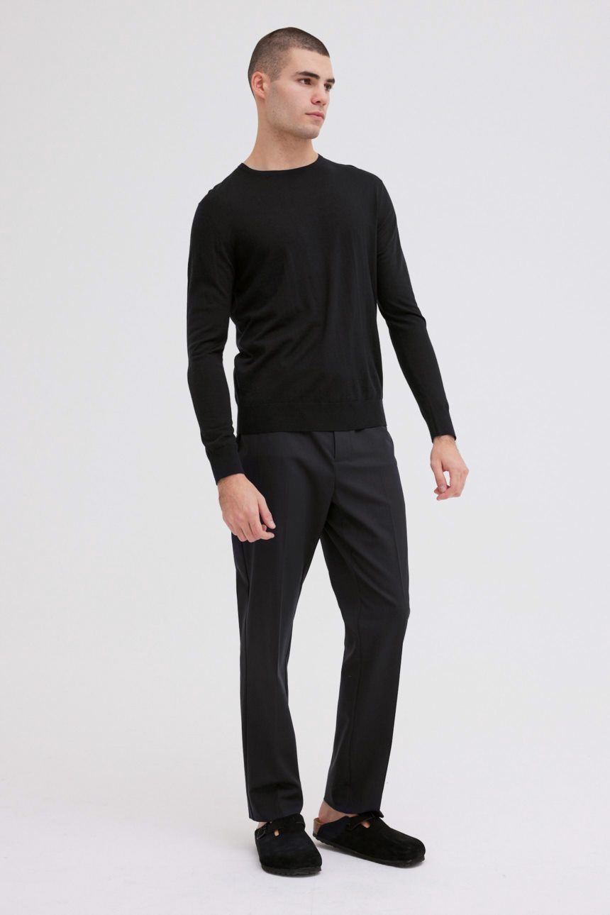 Jac + Jack Layton Merino Wool Sweater - Black