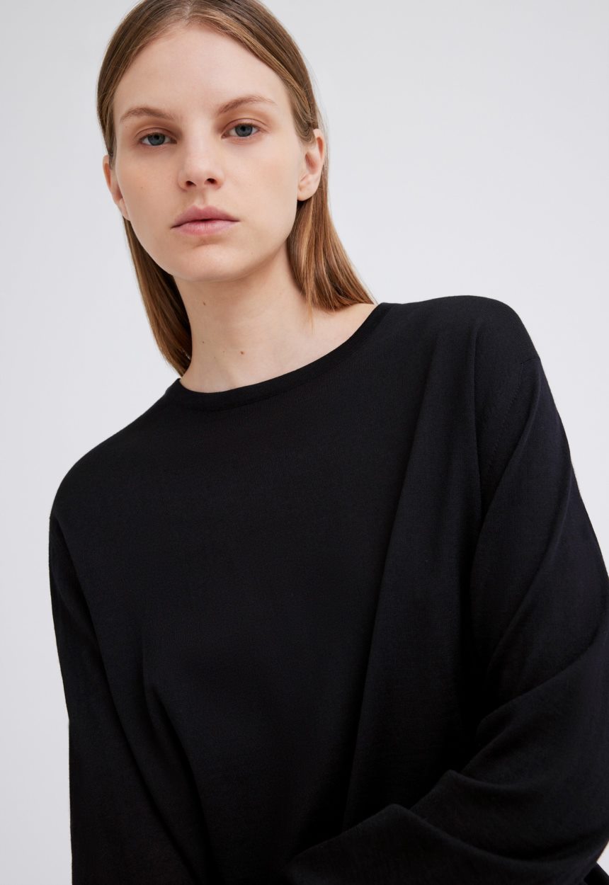 Jac + Jack Layton Merino Wool Sweater - Black