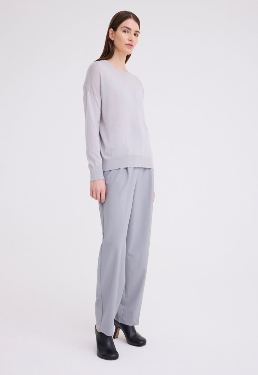 Jac + Jack Tod Silk Cashmere Sweater - Frost Grey