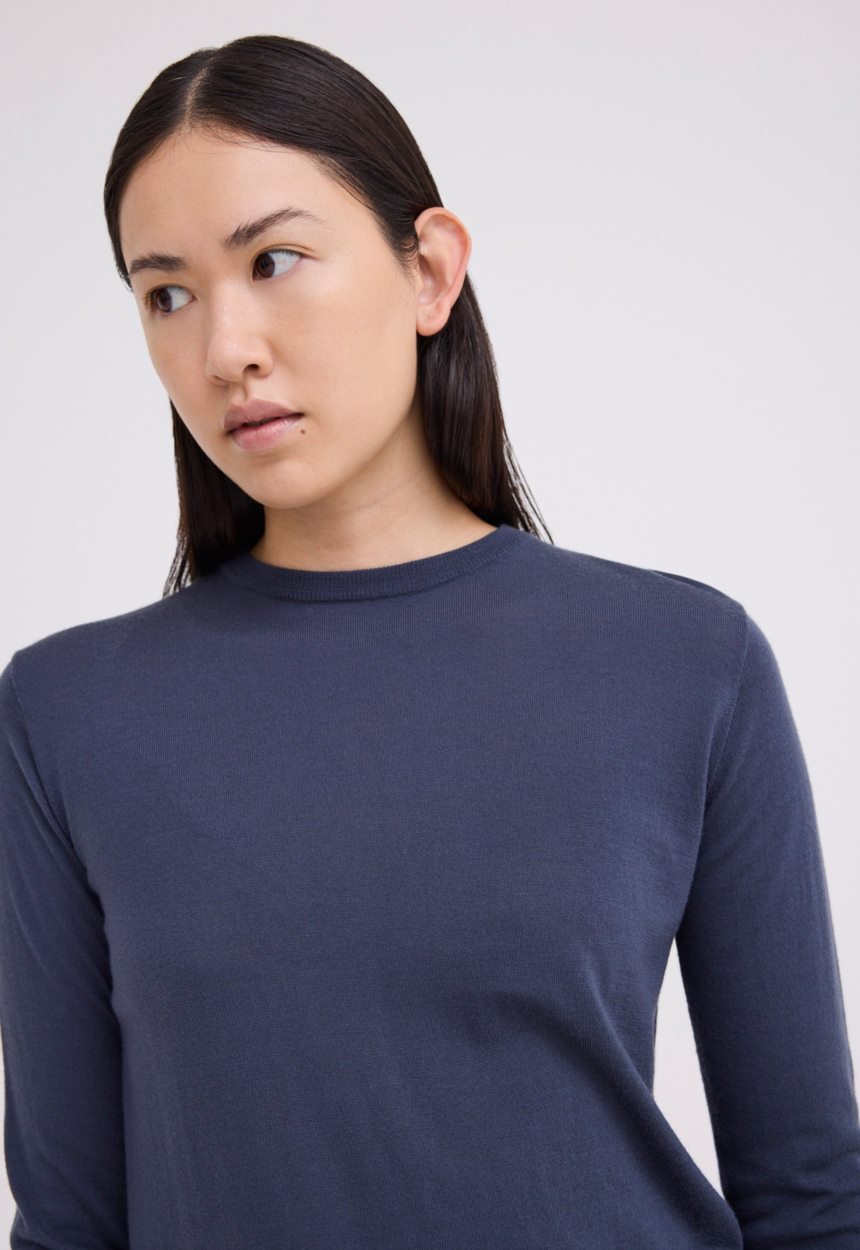 Jac + Jack Apex Merino Wool Sweater - Sly Blue