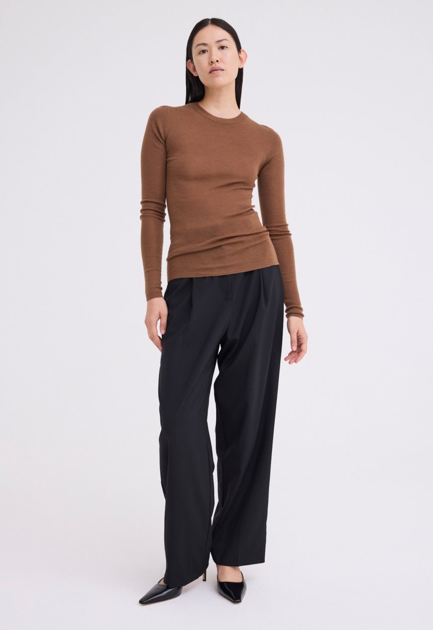 Jac + Jack Clue Merino Wool Sweater - Dario Brown