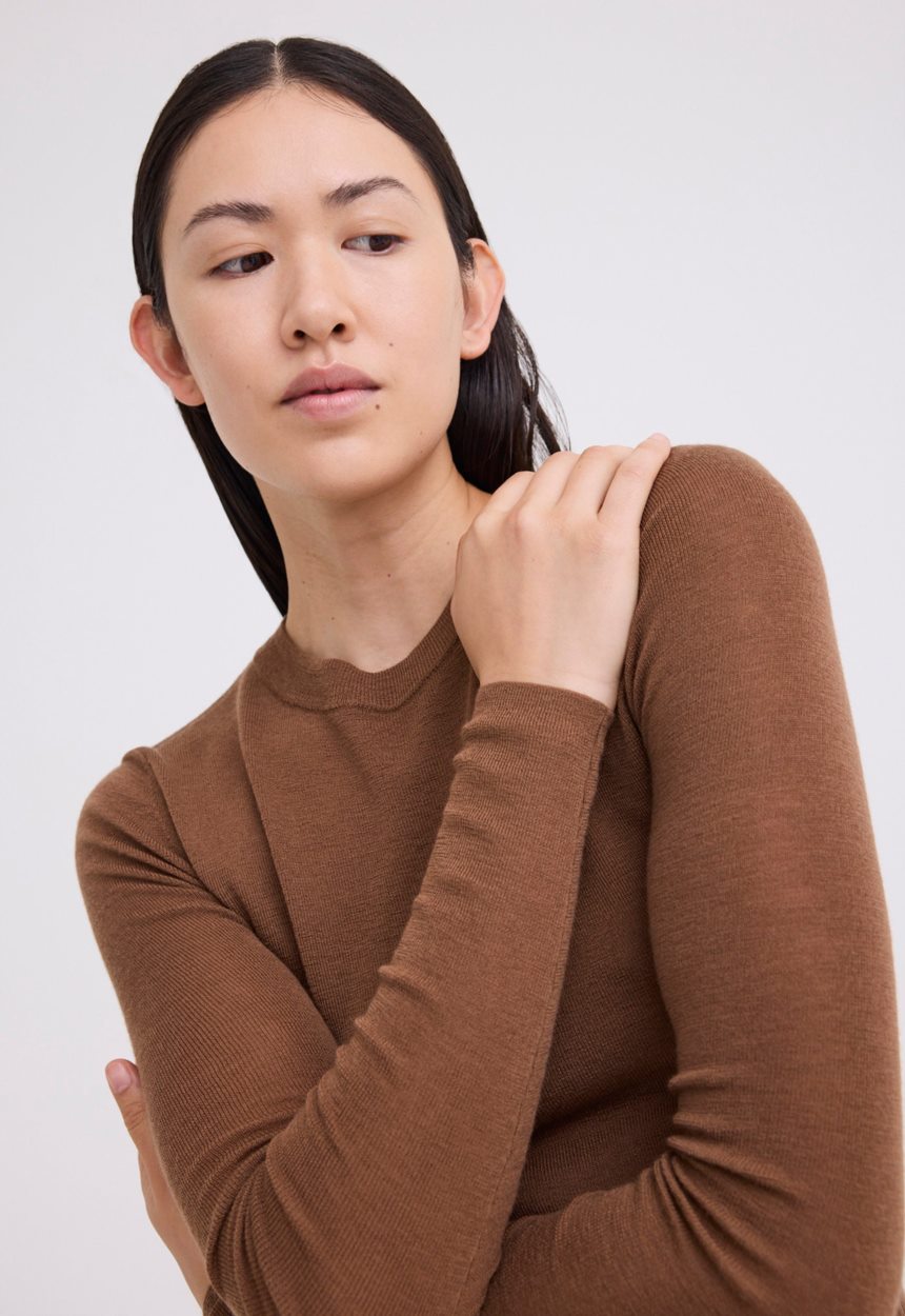 Jac + Jack Clue Merino Wool Sweater - Dario Brown