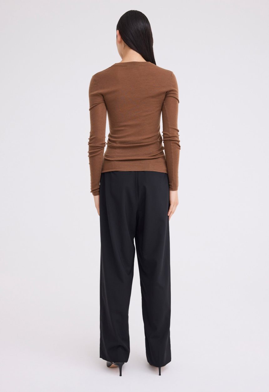 Jac + Jack Clue Merino Wool Sweater - Dario Brown