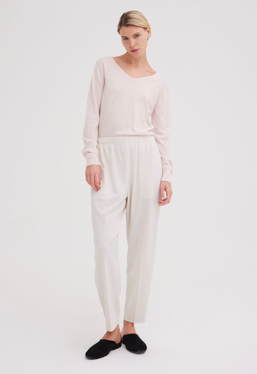 Jac + Jack Wells Elasticated Pant - Duster White