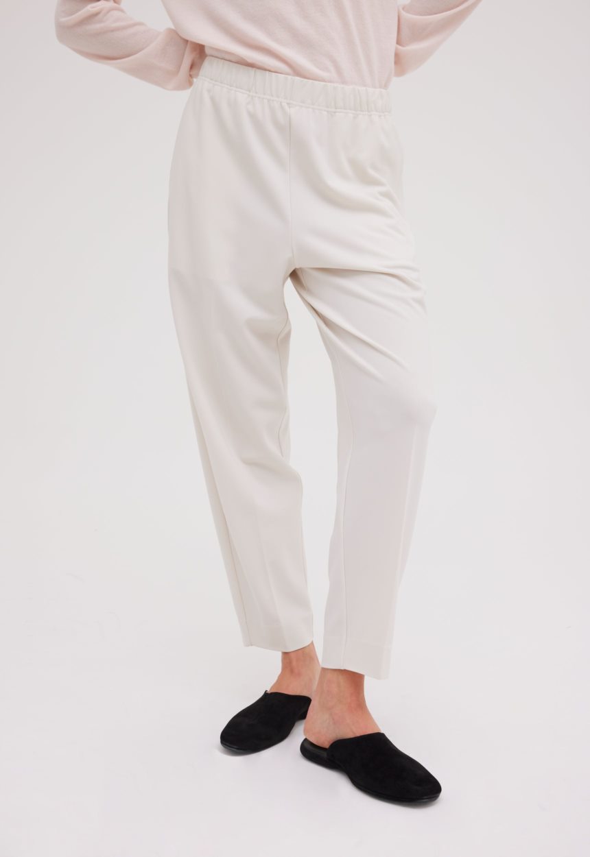 Jac + Jack Wells Elasticated Pant - Duster White