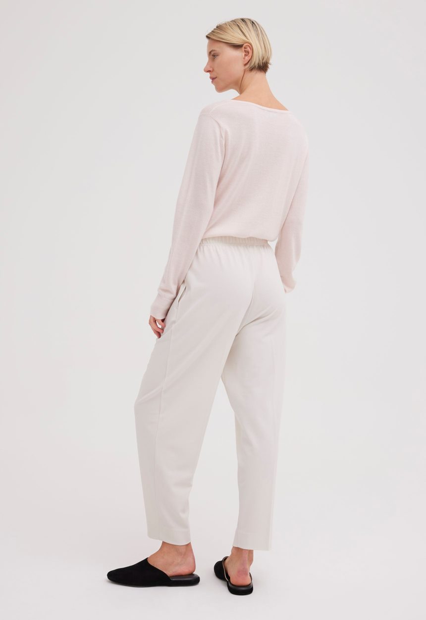 Jac + Jack Wells Elasticated Pant - Duster White