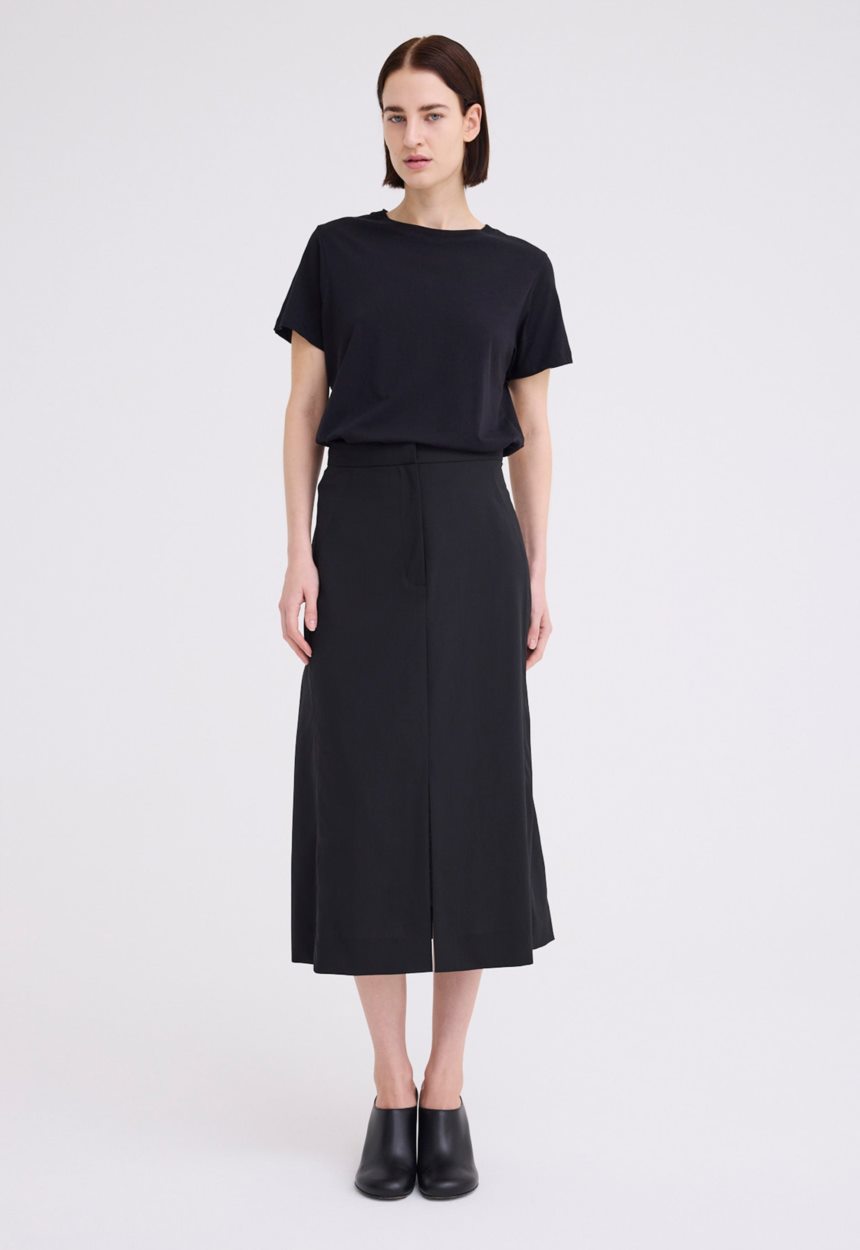 Jac + Jack Ridley Wool Midi Skirt - Black