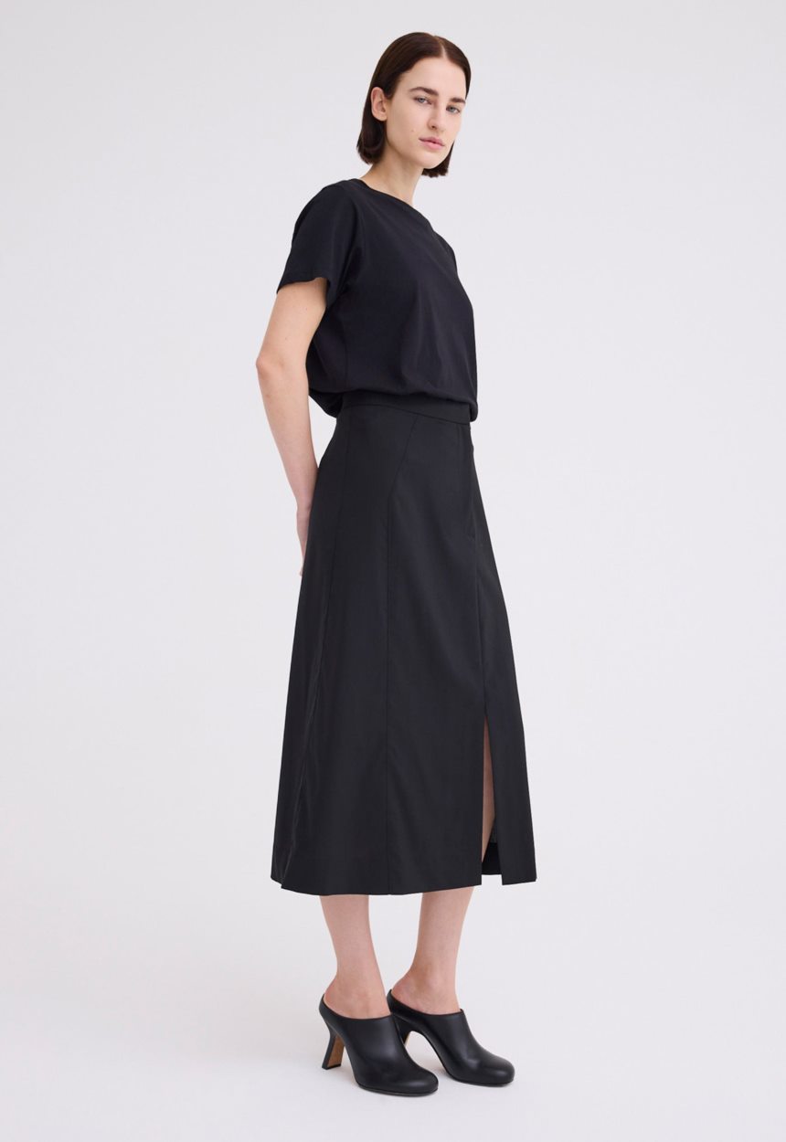 Jac + Jack Ridley Wool Midi Skirt - Black