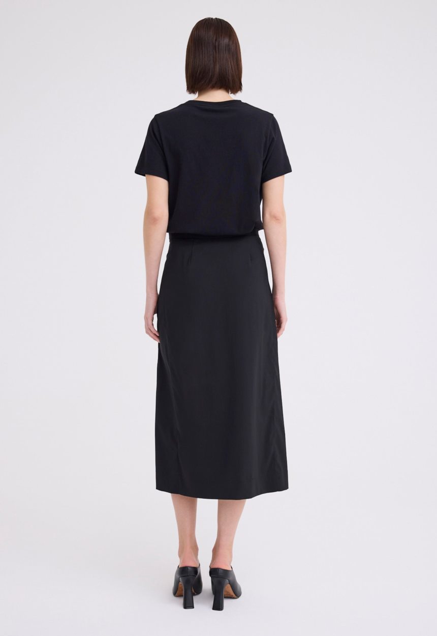 Jac + Jack Ridley Wool Midi Skirt - Black