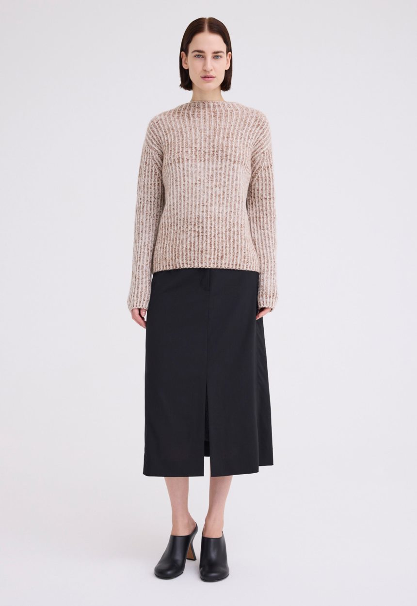 Jac + Jack Ridley Wool Midi Skirt - Black