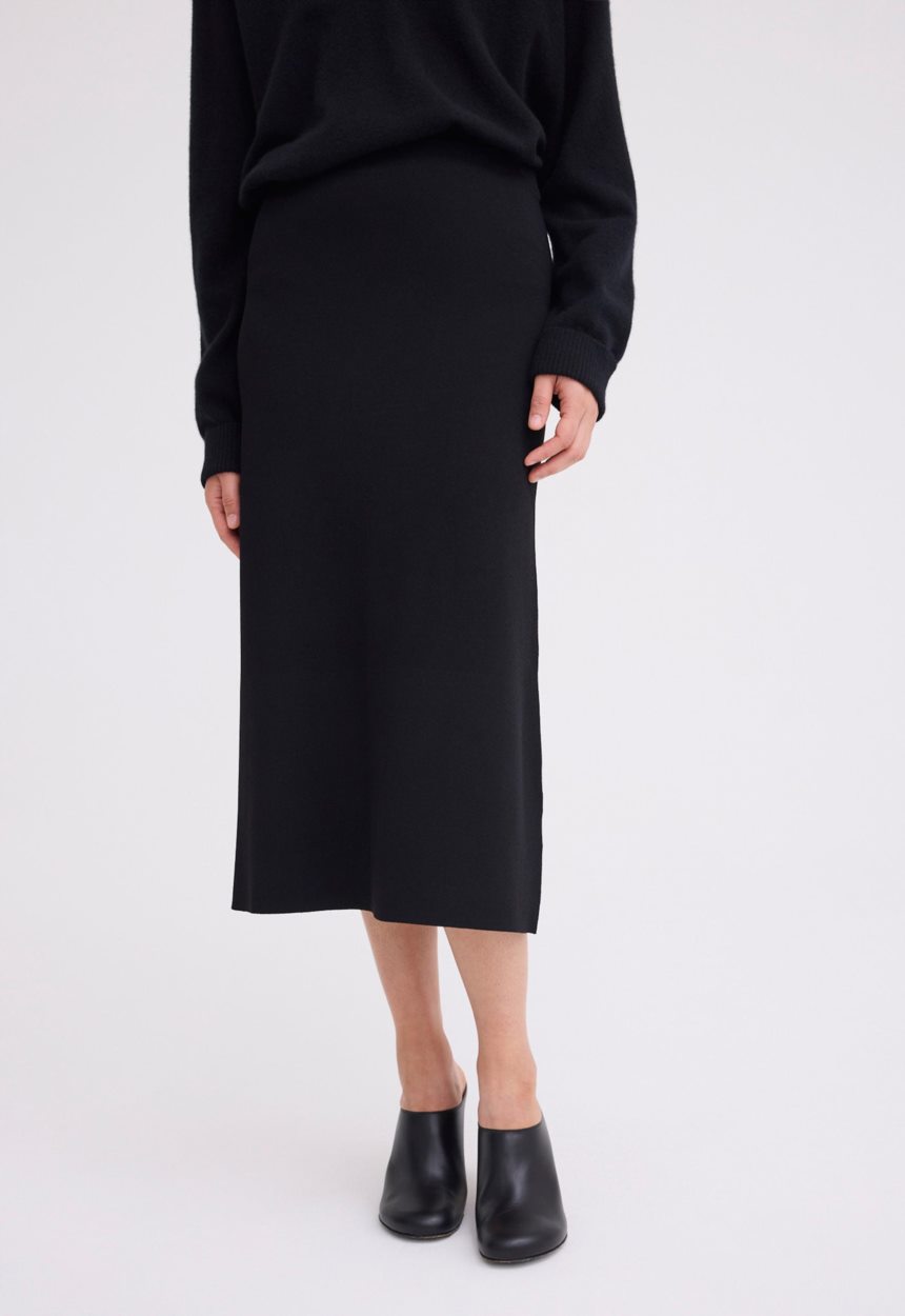 Jac + Jack Dellow Milano Midi Skirt - Black