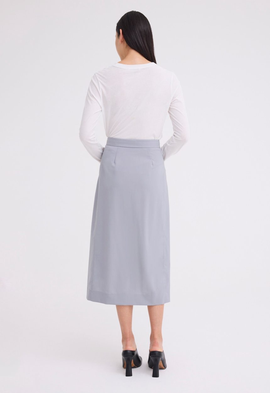 Jac + Jack Ridley Wool Midi Skirt - Oxide Grey