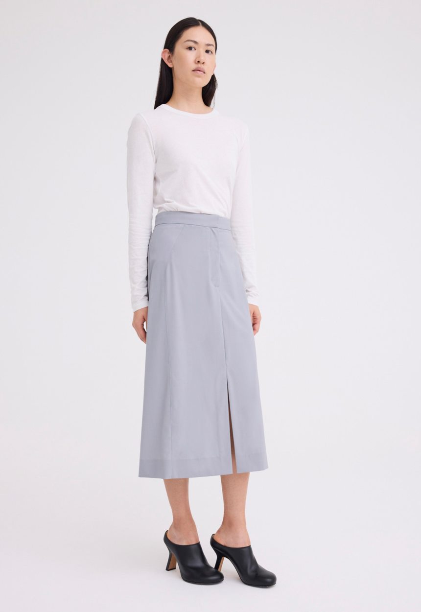 Jac + Jack Ridley Wool Midi Skirt - Oxide Grey